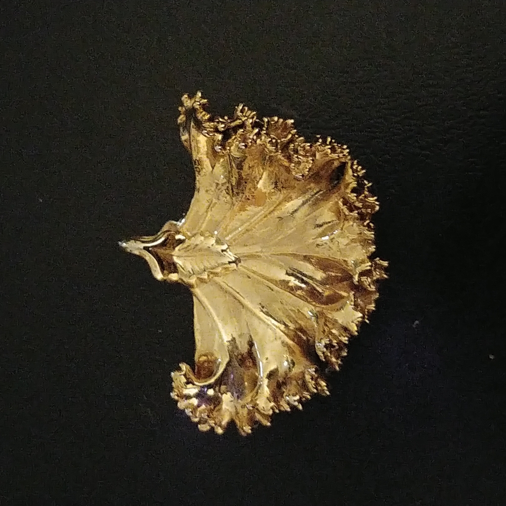 24kt Gold Dipped Real Leaf Pendant - image 1